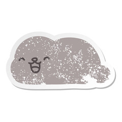 cute cartoon seal grunge sticker