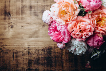 Amazing Fresh bunch of pink peonies