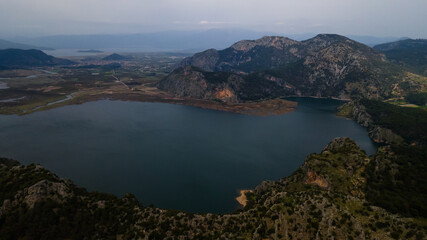 Iztuzu Beach view from Hill in Dalyan of Turkey