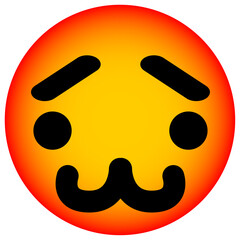 Naklejka premium unsure animal face circle