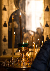 candles in the church