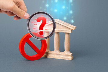 Inspection of the bank for financial violations. Bankrupt bank liquidation procedure. Falsification...