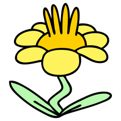 cartoon flower growing