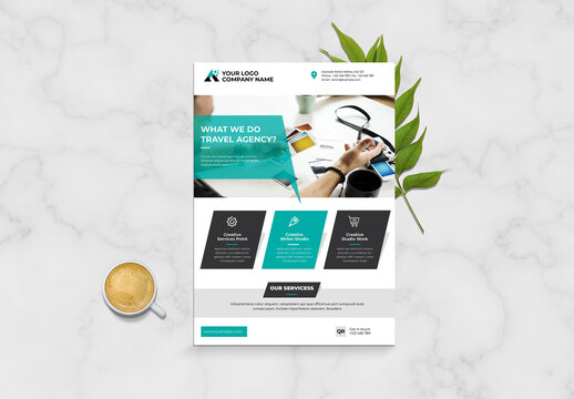 Turquoise Flyer Layout