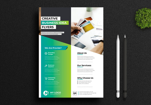 Turquoise & Green Flyer Layout