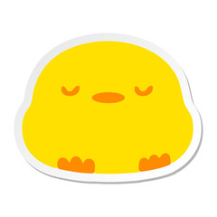 cute cartoon baby bird sticker