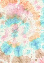 Elegant Spiral Tie Dye. Peace Die Rainbow