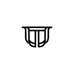 Initial TW monogram logo concept