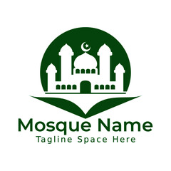 Fototapeta premium concept logos suitable for mosques, islamic centers, islamic institutions, islamic foundations, and islamic libraries.