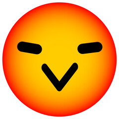 sly bird face circle