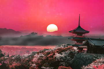 chinese temple in the morning