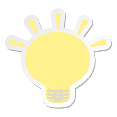shining light bulb sticker