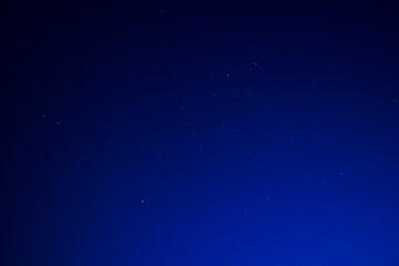 Stars in the evening blue sky.