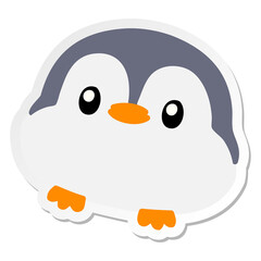 cute christmas penguin sticker