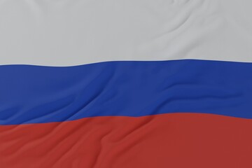 Russia Flag. 3D rendering.