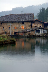 Fototapeta na wymiar Mill on the Arnauri river in the Gorbeia Natural Park. Orozko. Basque Country. Spain