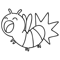 cute cartoon glow bug