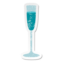 champagne flute grunge sticker