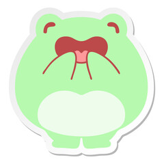 happy laughing frog sticker