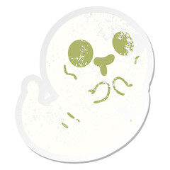 spooky cute halloween ghost grunge sticker