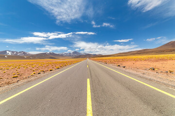 Fototapeta na wymiar Route 23, a scenic road in the north of Chile