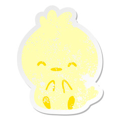 cute little bird grunge sticker