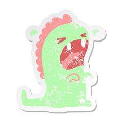 crying dinosaur grunge sticker