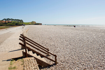 Fototapeta na wymiar Budleigh Salterton Beach, Devon, England