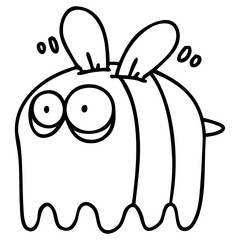 bee in ghost costume