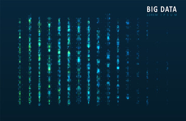 Fototapeta premium Stream of encoded data