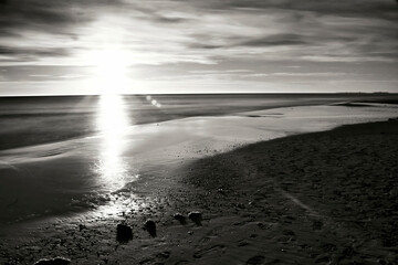 Sunrise on the beach in Arenales del Sol, Alicante