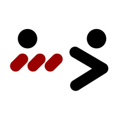 blushing bird face icon