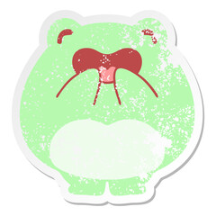 happy laughing frog grunge sticker