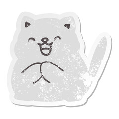 cute little cat grunge sticker