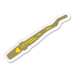 wooden magic wand sticker