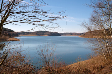 Dhunn water reservoir, Bergisches Land, Germany