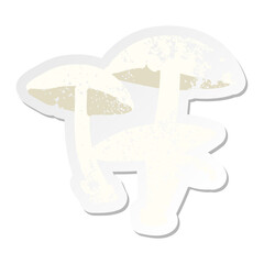 wild mushrooms grunge sticker