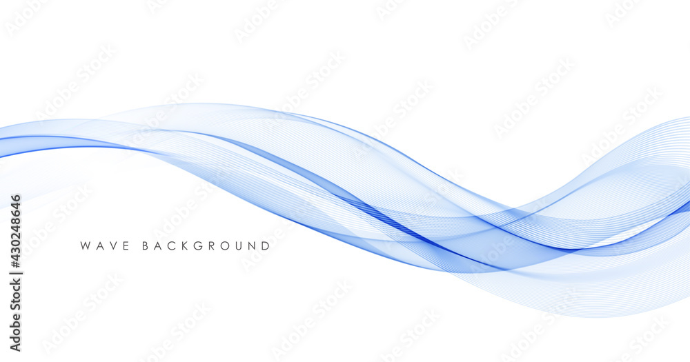Aufkleber Vector abstract colorful flowing wave lines isolated on white background. Design element for technology, science, modern concept.