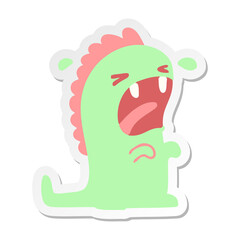 crying dinosaur sticker