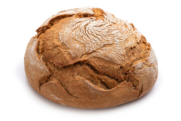Round bread. Isolate on a white background.