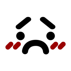 unhappy face icon