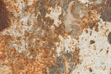 Old weathered wall with peeling paint