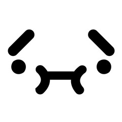 shy nervous face icon