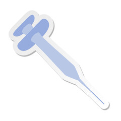 medical syringe sticker