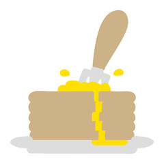 cartoon stack of pancakes with butter