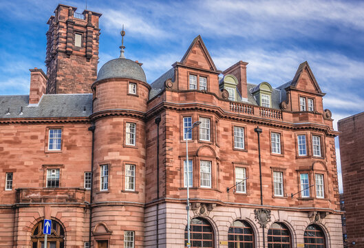 Exterior View Of Fire Station Building At Edinburgh College Of Art In Edinburgh City, Scotland