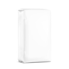 High realistic clean vertical bag mockup. Perspective and front view. Vector illustration isolated on white background. Easy to use for presentation your product, idea, promo, design. EPS10.	