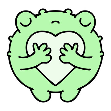 sad frog in love