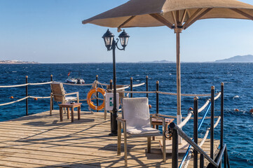  Summer holidays in Egypt. Red Sea Pier, Sharm El Sheikh