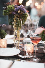 table setting for a dinner